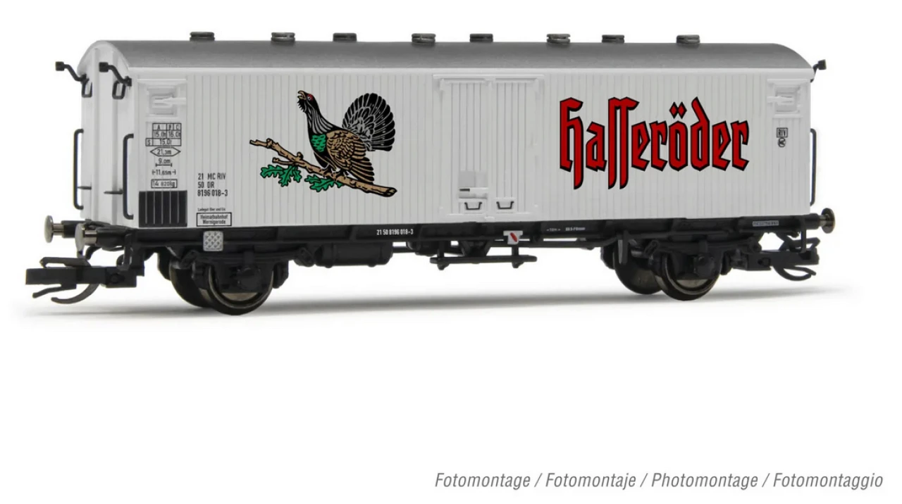 ARNOLD 80217705 N 2-achs. Fährboot-Kühlwagen Tnbs „Hasseröder", DR, Ep. IV