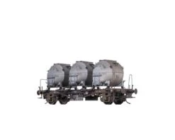 BRAWA 37400 SPUR 0 Behältertragwagen BTs 30, DB, Ep. III