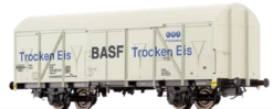 BRAWA 67812 N Gedeckter Güterwagen Gbs-uv 253 "BASF Trocken Eis", DB, Ep. IV