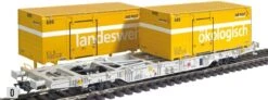 BUSCH 100050120 SPUR 0 Containertragwagen Lgnss Mit 2x 20 Ft Container, AAE, Ep. VI