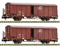 FLEISCHMANN 826214 N 2-tlg. Set: Gedeckte Güterwagen Mit Bremserbühne, DR, Ep. IV