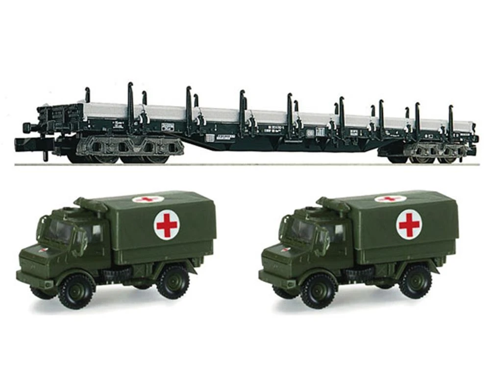 FLEISCHMANN 828706 N Flachwagen Mit Seitenborden Bauart Res686, DB, Ep. IV