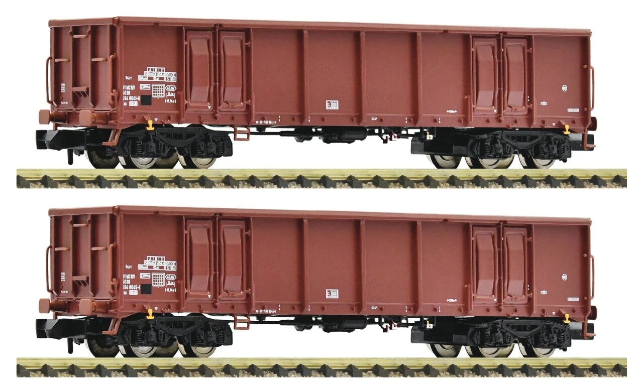 FLEISCHMANN 830253 N 2-tlg. Set: Offene Güterwagen Eas 5948, DR, Ep. IV