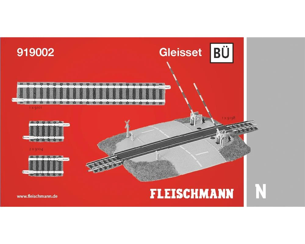 FLEISCHMANN 919002 N Gleisset Bahnübergang (BÜ)