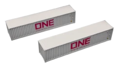 KATO K80055F N 2er Set 40'Container ONE, Grau