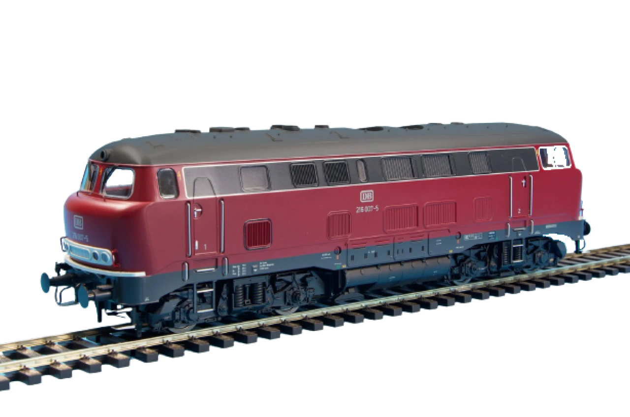 LENZ 40163-04 SPUR 0 Diesellok BR216 Lollo Purpurrot Dach Umbragrau, DB, Ep. IV