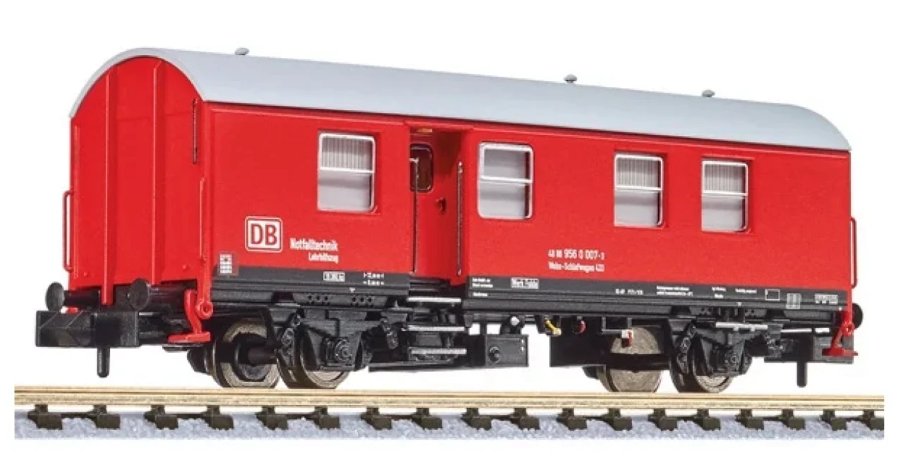 LILIPUT L265042 N Umbau-Bahndienstwagen Wohn-Schlafwagen Rot, DB Notfalltechnik, Ep. VI