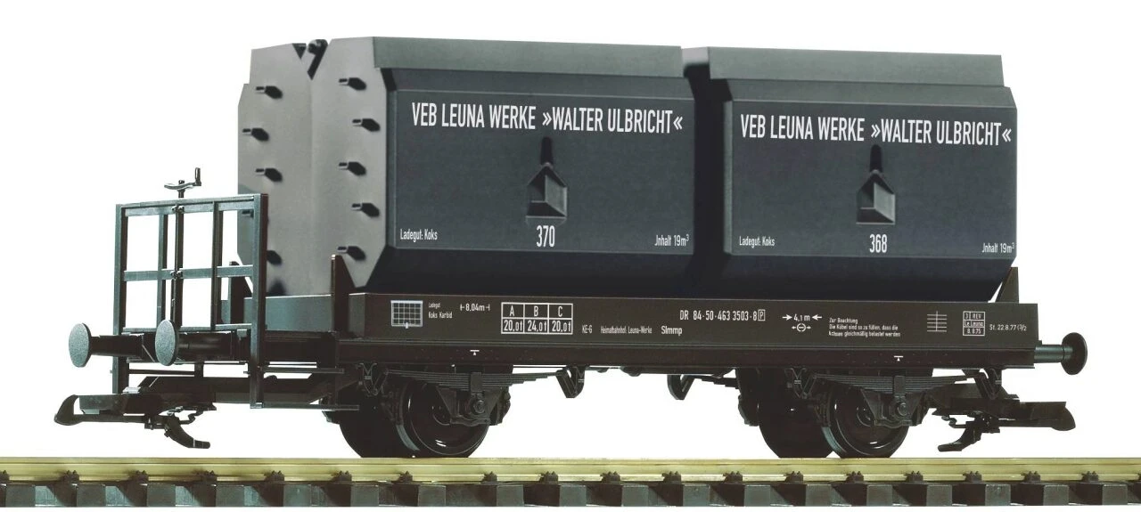 PIKO 37773 G Kübelwagen Mit Bremserbühne "Kokskübel", DB, Ep. IV
