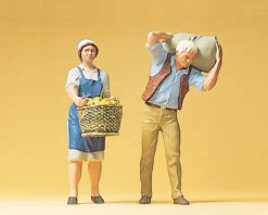 PREISER 45072 G Bäuerin Mit Korb, Bauer Mit S