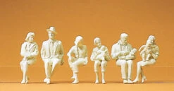 PREISER 45179 G Sitzende Personen. 6 Unbemalt