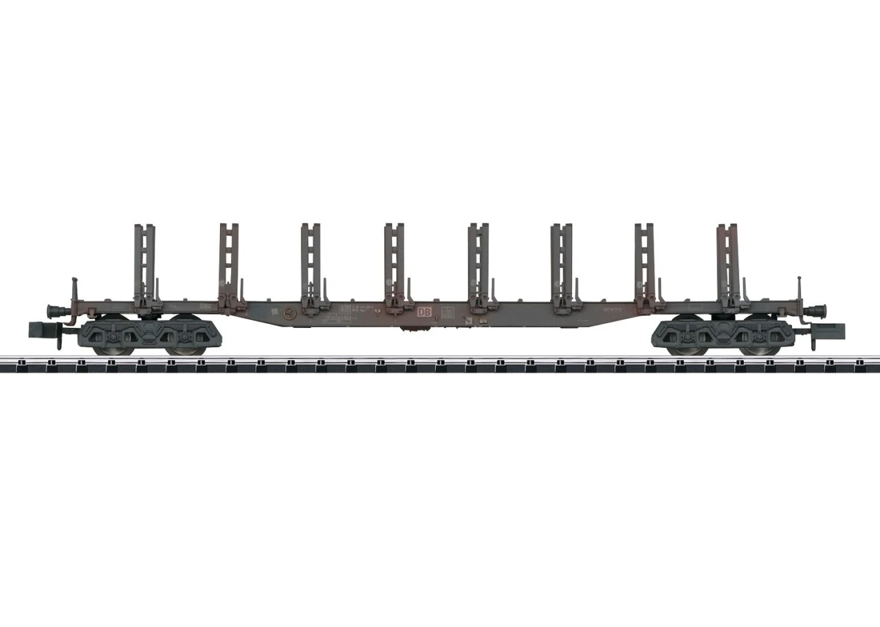 TRIX 15485 N Drehgestell-Flachwagen Mit Niederbindeeinrichtungen Snps 719, DB AG, Ep. VI